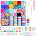 thumbnail image 1 of QJUHUNG Ultimate Hair Styling Kit - 1543/1544pcs Elastic Bands In 20 Vibrant Colors With Storage Box  Includes Rat Tail Combs & Butterfly Clips For Women And Girls, 1 of 6