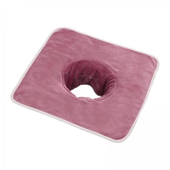 3x Toalla De Mesa De De Salón, De Almohada Facial, Toalla Con Orificio Para El Cuidado De La Piel, Color Rosa