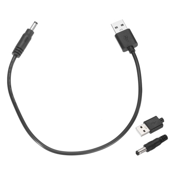 USB to DC Power Cable 3A 5V DC Power Cord 4mm x 1.7mm Jack Charging Plug Connector Cable Adapter for Fan Camera(1ft, Black)