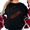 Black-2, variant on Women's Y2K Halftone Cat Planet Star Graphic Comfortable T Shirt Casual Short Sleeve Round Neck Top White S-5XL