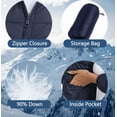 thumbnail image 3 of Women's Short Down Coat Packable Puffer Jacket With Hooded Winter Ultra Light Outerwear, 3 of 7