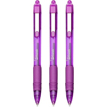 Z-grip Smooth - Retractable Ballpoint Pen - Pack of 3 - Purple