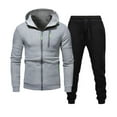 thumbnail image 6 of Xzbqbs Mens Tracksuits Set Full Zip Jacket Hoodie Sweatsuit Slim Straight Jogger Sweatpants Outfits for Men with Zipper Pockets, 6 of 9