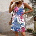 thumbnail image 4 of Axiiglly Summer Dresses for Women 4th of July Mini Dress Flag Print Casual Tank Dresses Independence Day Beach Dresses Patriotic Sleeveless Sundresses with Pockets, 4 of 7