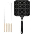 thumbnail image 5 of Takoyaki Grill Pan，Takoyaki Pan with Handle Takoyaki Grill Pan Non-Stick Takoyaki Grill Pan Plate Baking Pan Tray Octopus Pellets Mold Takoyaki Pan 16 Holes，4 Baking Needles, 5 of 6