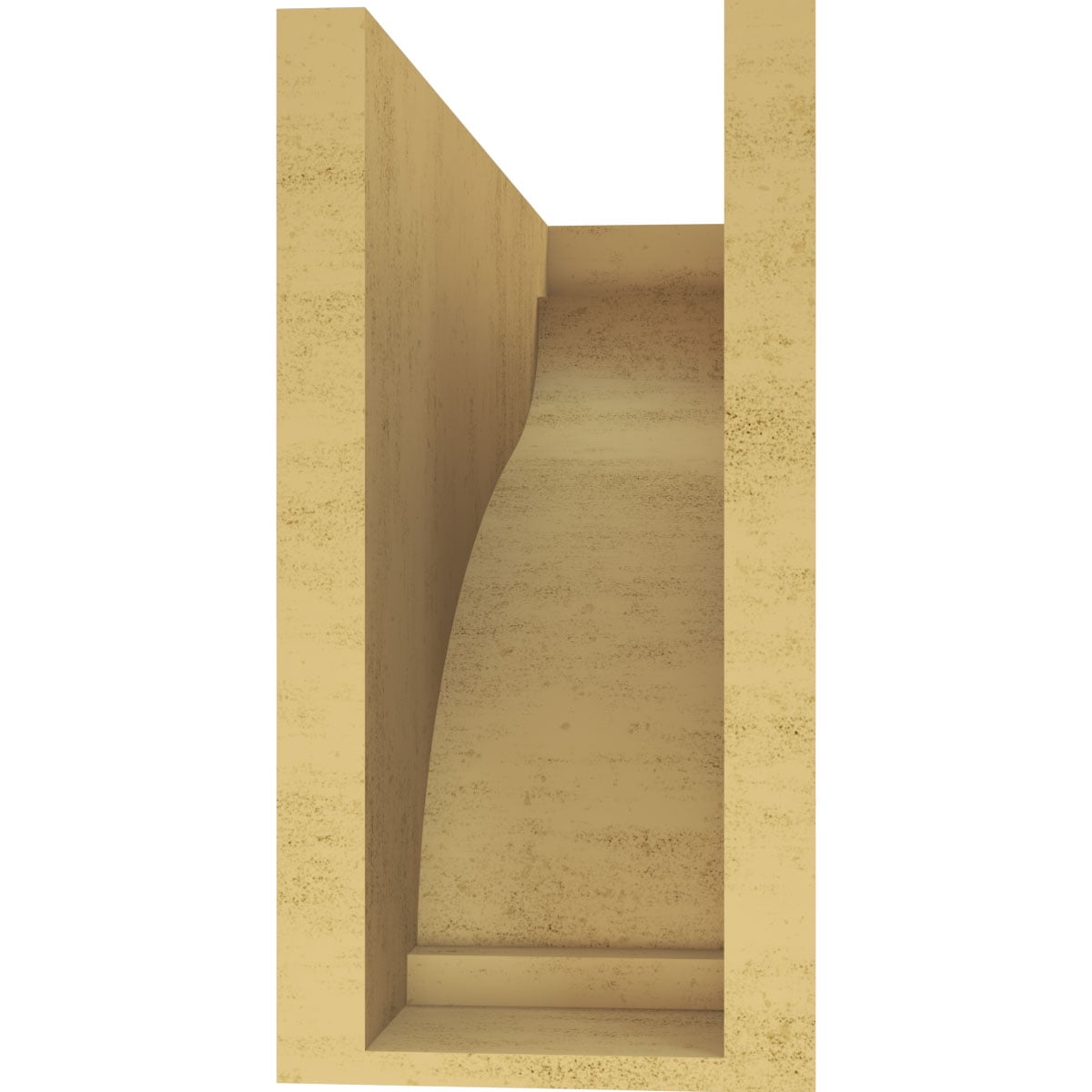 6"W x 18"D x 12"H Classic Helena Rough Cedar Woodgrain TimberThane Corbel, Primed Tan