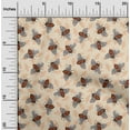 thumbnail image 2 of oneOone Cotton Poplin Tan Fabric Floral & Bee Sewing Material Print Fabric By The Yard 42 Inch Wide, 2 of 6