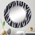 thumbnail image 2 of DESIGN ART Designart 'Detail Of Black And White Zebra Lines II' Printed Patterned Wall Mirror 20in.x30in., 2 of 5