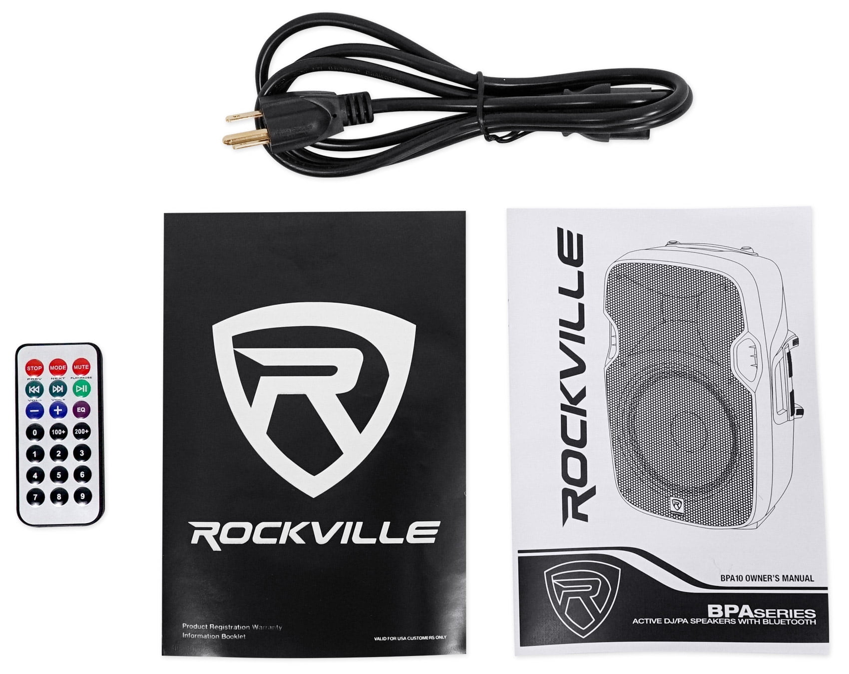 Rockville BPA10 10" Professional Powered Active 400w DJ PA Speaker w Bluetooth