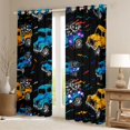 thumbnail image 2 of Manfei Teens Cartoon Truck Black Out Curtains,Car Theme Curtains Pack of 2 (42x63 Each),Transportation Theme Bedroom Curtains,Super Cozy Room Decor, 2 of 6