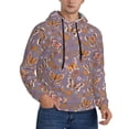 thumbnail image 2 of Naloa Daisies Flowers Men's Casual Hooded Collar Drawstring Hoodies Pullover Sweatshirts Casual Long Sleeve Shirts-X-Large, 2 of 7