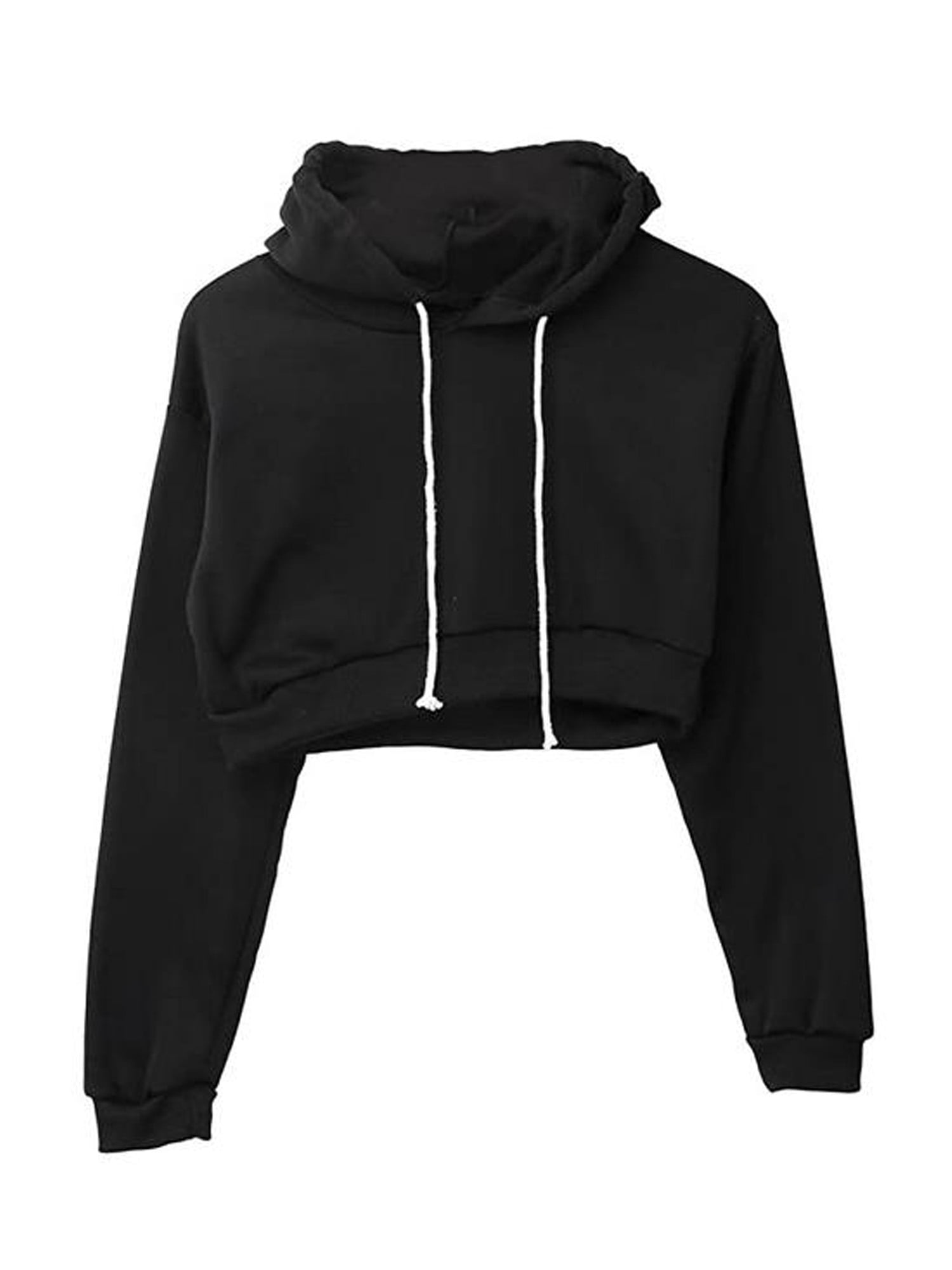 plain crop top hoodie