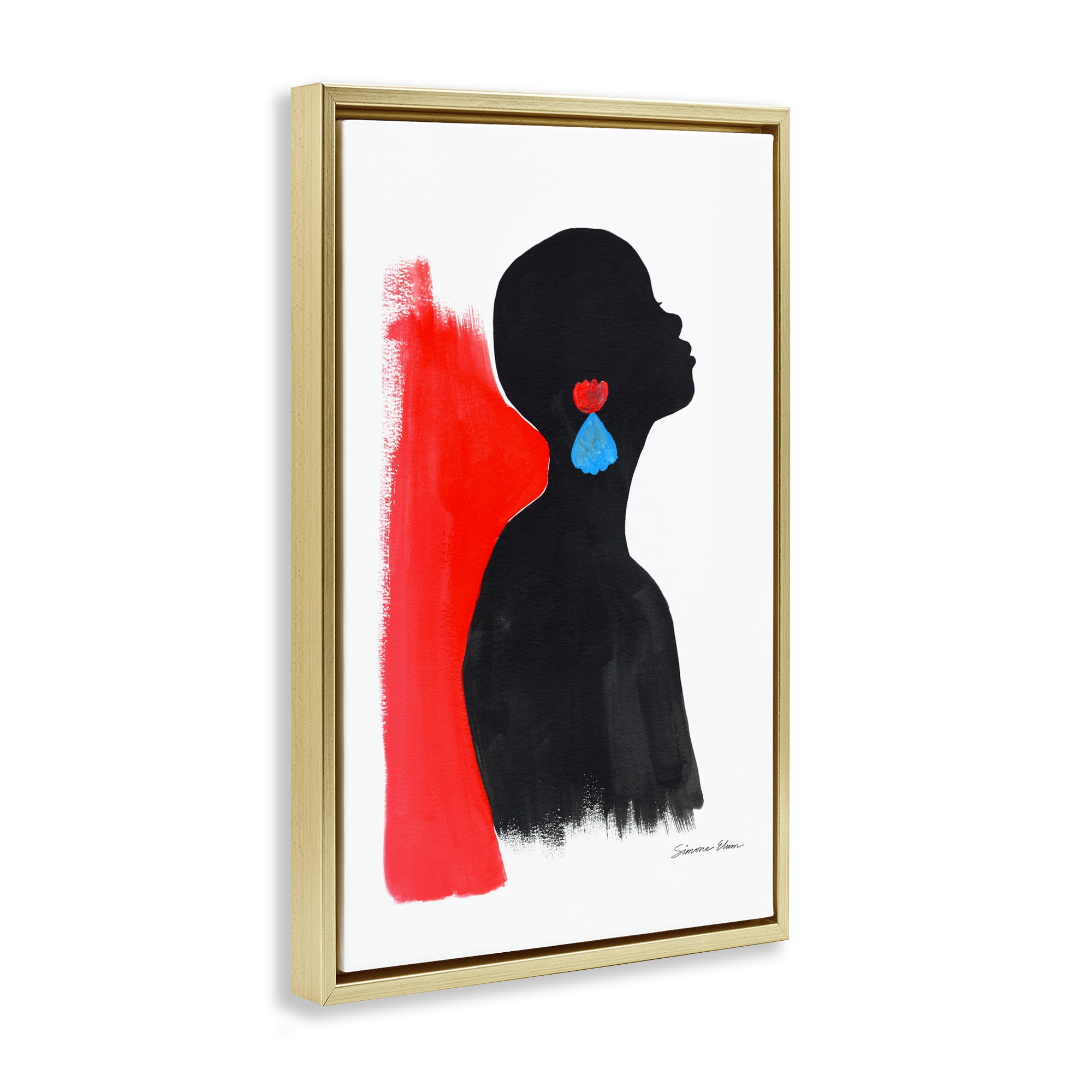 Stupell Industries Dreaming In Color Gold Framed Floater Canvas Wall Art, design by Simone Elum