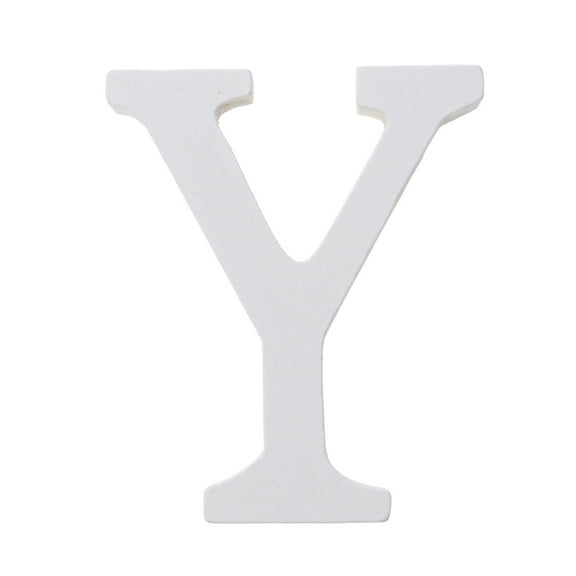 Wooden Letter Y Decor for Crafts and Display White Standing Letter for Home Party Decoration 8cm