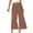 Brown, variant on Aoochasliy Linen Pants for Women Casual Solid Color Trousers Straight Wide Leg Pants for Home Party Outdoor