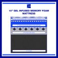 thumbnail image 6 of Zio Sleep 10" Gel Infused Memory Foam Mattress, King, 6 of 14