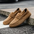 thumbnail image 3 of Men's Casual Loafers Slip On Leather Shoes Lightweight Driving Shoes Moccasins Classic Penny Loafer Flats Boat Shoes Outdoor Walking Shoes, 3 of 15