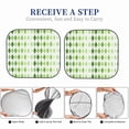 thumbnail image 6 of Salouo Light green argyle Pattern Car Windshield Sun Shade Foldable | Front Windshield Shade for Sun, Heat and UV Rays | Interior Sun Protection-Small, 6 of 6