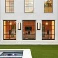 thumbnail image 4 of C Cattleya Matte Black LED Outdoor Wall Lantern Sconce with Glass Shade, 4 of 8