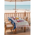 thumbnail image 2 of 52x70 Inch Outdoor Tablecloth with Umbrella Hole Zipper Rectangle Independence Day Rectangular Tablecloths Outside Waterproof 4th of July Red Truck Flag Wooden Patio Table Cover for Picnic Party, 2 of 8