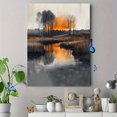 thumbnail image 4 of Qisvanset Framed Canvas Wall Art 12x16 Inch Vertical Tree Lake Sketch Farmhouse Wall Decor, 4 of 5