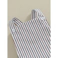 thumbnail image 6 of Gureui Infant Baby Summer Romper Stripe Print Square Neck Button Jumpsuit Sleeveless Backless Overalls Outfits, 6 of 9