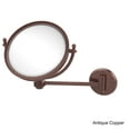 thumbnail image 4 of 8-in Wall Mounted Make-Up Mirror 2X Magnification in Polished Nickel, 4 of 5