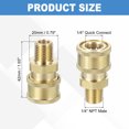 thumbnail image 2 of Pressure Washer Fitting, Solid Brass Pressure Washer Couplers, 1/4 Inch Quick Connect to Male NPT Thread for Pressure Washer Gun to Pressure Washer Hose, 1 Pack, 2 of 6