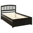 thumbnail image 4 of Tcbosik Twin size Platform Bed Wood Bed Frame with Trundle, Espresso, 4 of 9