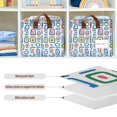 thumbnail image 4 of Yayeee Foldable Storage Basket for Shelves with Handles Waterproof Cloth Bins, Blue Retro Pattern, 4 of 7