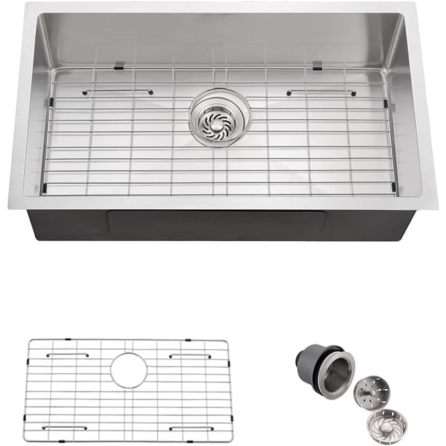 Stainless Steel Kitchen Sink Undermount Inch Single Bowl Kitchen Sink Gauge Stainless Steel Single Basin Sink