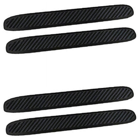 Car Bumper Protector Rubber Strips, Carbon Fibre Front and Rear Side Bumper Guard Cover for SUV MPV Truck, 4 Pcs