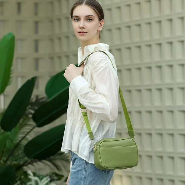 Laibmfc Triple Zip Small Crossbody Bag For Women Square Snapshot Camera Side Shoulder Purse Handbag With Wide Strap Other