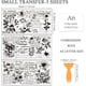 thumbnail image 2 of Juego de 3 calcomanías adhesivas blancas y negras para muebles y manualidades (30 x 15 cm) con diseño de flores y texto. Incluye espátula., 2 of 9