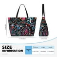 thumbnail image 4 of Daiia Paisley Beach Travel Bag - Water-Resistant Beach Bag, Lightweight Tote with 7 Pockets for Women and Men - Gym,Pool,Camping,Reusable Grocery Bag, 4 of 7