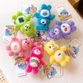 thumbnail image 2 of 15CM Miniso Kawaii Care Bears Key Chain Cartoon Cute Anime Pendant Genuine Rainbow Bear Plush Toy Children's Girl Birthday Gift, 2 of 5