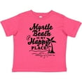 thumbnail image 3 of Inktastic Myrtle Beach is My Happy Place with Palm Trees Boys or Girls Toddler T-Shirt, 3 of 5