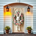 thumbnail image 7 of KOYPTL Cute Easter Decorations Door Cover for Home Decor Bunny Eggs House Fabric Backdrop Door Porch Covers Holiday Door Cover for Spring Easter Festival Party Supplies(71*35inch), 7 of 7