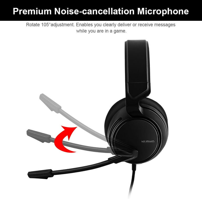 NUBWO N12 Gaming Headphones for PC Laptop with Mic Noise