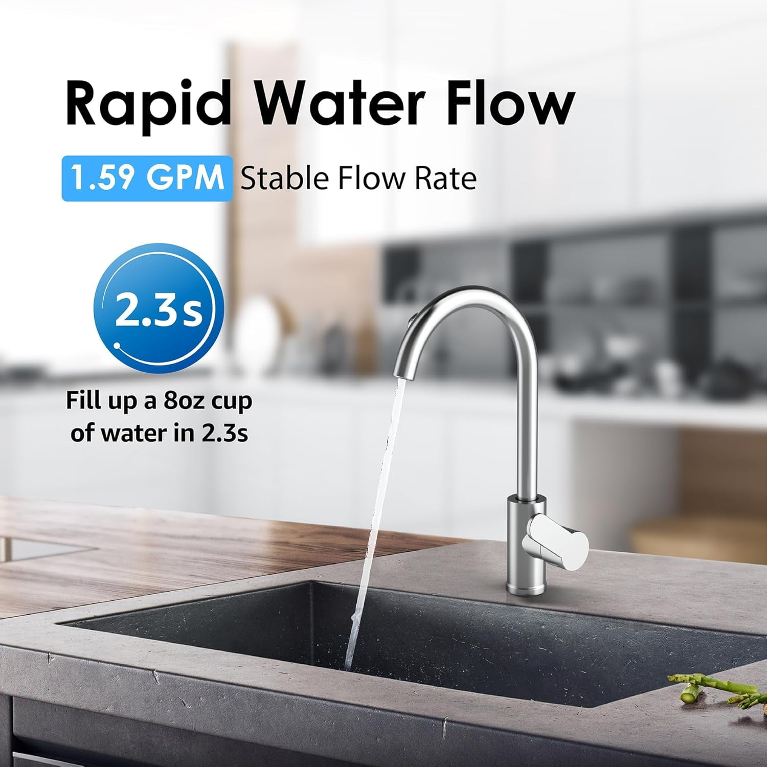 Waterdrop C3 Under Sink Carbon Water Filter, Replacement for TST-UF Ultra-Filtration Under Sink Water Filter System, 1 Pack