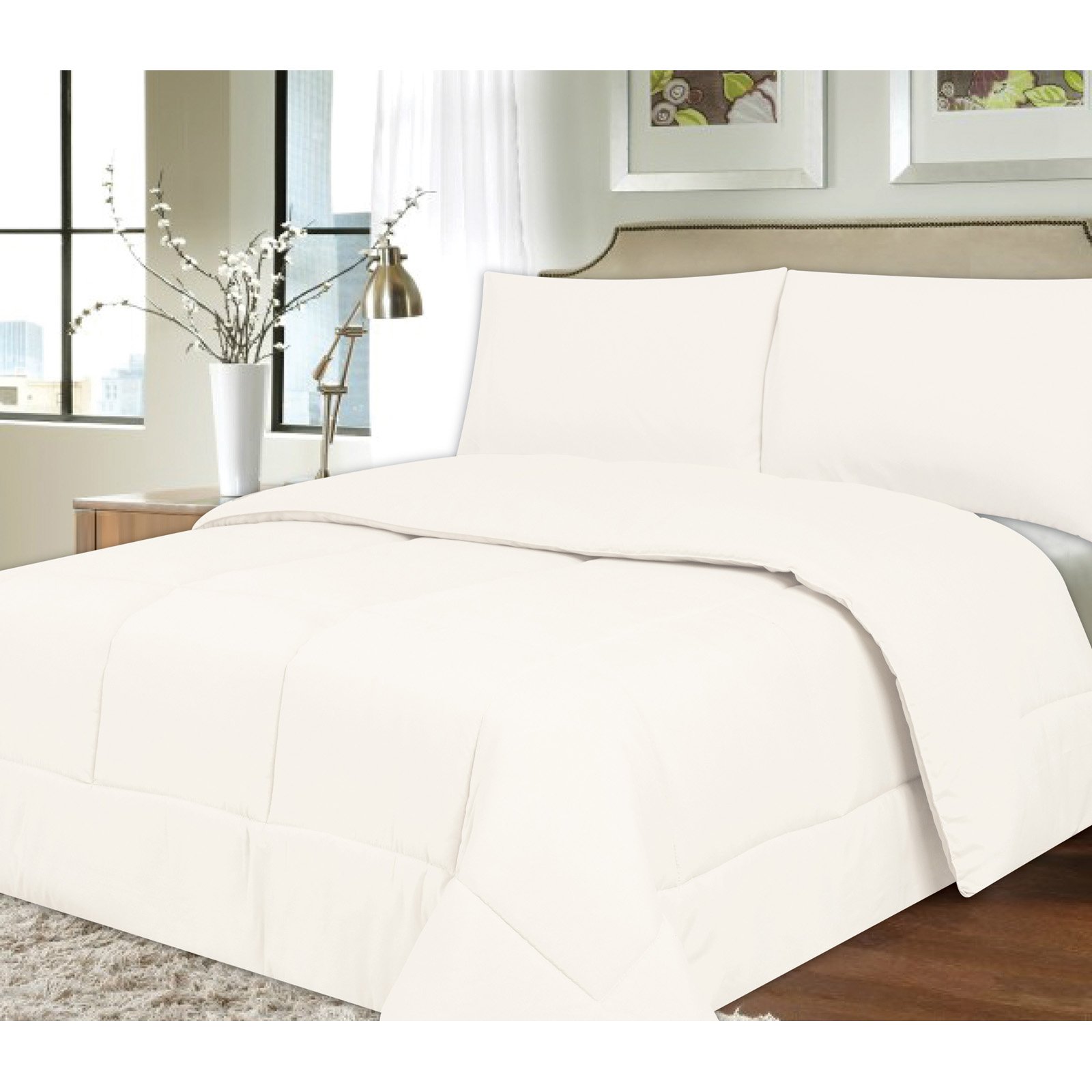 Box Stitch Polyester Down Alternative Comforter by Sweet Home