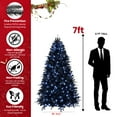 thumbnail image 3 of Makeatree 7ft Pre-Lit Black Artificial Christmas Tree, Halloween Holiday Decoration w/ 1916 Branch Tips, 450 Lights for Home Office, Party, 3 of 12