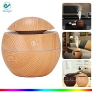 Deago Essential Oil Diffuser Aromatherapy Cool Mist Humidifier Wood Grain Colorful Changing Auto Shut-off For Bedroom Home Office