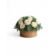 thumbnail image 1 of Arreglo floral rosa blanca artificial, 1 of 5