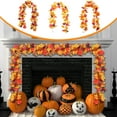 thumbnail image 1 of YYV Thanksgiving Halloween Artificial Maple Leaf Fall Scenic Decoration Holiday Simulation Maple Leaf Wall Hanging Rattan, 1 of 7