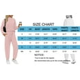 thumbnail image 5 of MOSHU Two Piece Sets for Women Casual Lounge Sets Mock Neck Sweatshirts and Drawstring Jogger Pants Vacation Travel Outfits, 5 of 7