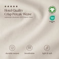 thumbnail image 6 of Bare Home Organic Percale Sheet Set - 100% Organic Cotton - King, French Beige, 6 of 10