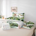 thumbnail image 6 of Homewish Cartoon Dinosaur 7-Piece King Bedding,Green Plants King Bed in a Bag,Jungle Wildlife Decor,Polkadot Reversible, 6 of 8