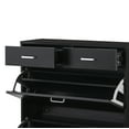 thumbnail image 5 of Bedroom Storage Large size Shoe Cabinet,Free Standing Tipping Bucket Shoe Rack Organizer with 2 Flip Drawers&2 Drawer,Modern Tipping Bucket for Entryway,Hallway,Bedroom-black,Bedroom Dressers, 5 of 8