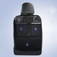 thumbnail image 2 of Organizador de del asiento del automóvil para automóvil con bolsillos de almacenamiento Alfombrilla para patadas Alfombrilla limpia Negro grande shamjiam Almohadilla antideslizante, 2 of 7